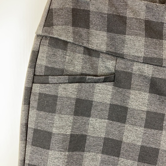 🌞7th Ave New York Gray & Black Checker Board Print Pull Up Pants A148 - Picture 2 of 7